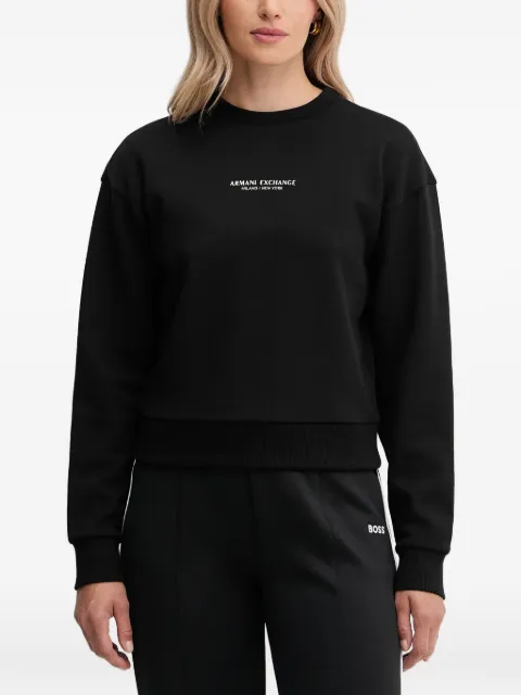 Armani Exchange logo-detail crew neck sweatshirt Black XW001451