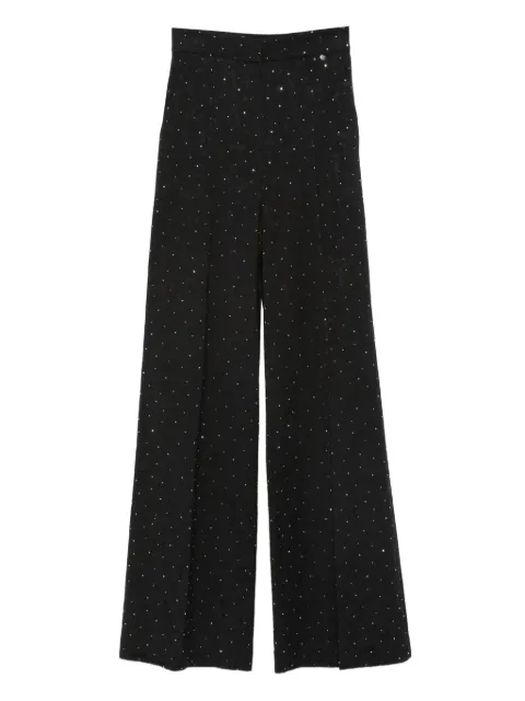 NISSA embellished wide-leg trousers Black PS1350
