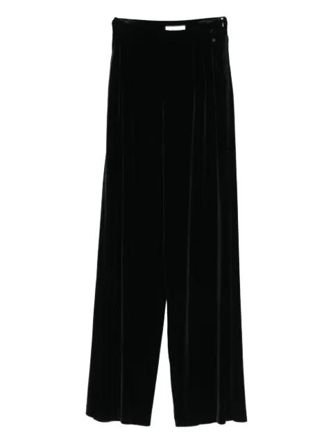 NISSA pleated textured trousers Black PS16169