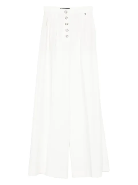 NISSA pleated embellished trousers White PS1351