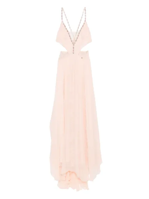 NISSA crystal-embellished silk gown Pink RRS16022