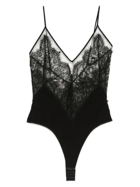 NISSA lace-embellished top Black BODYS16112