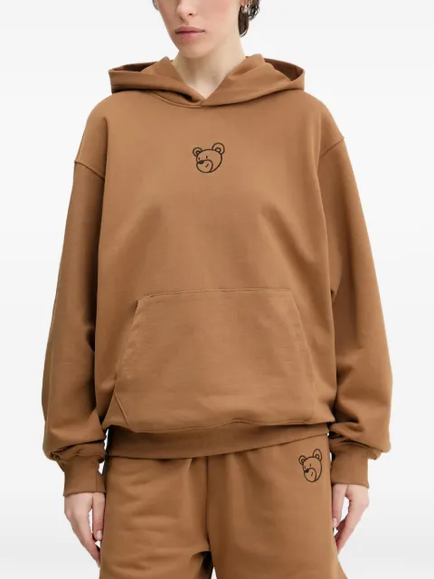 INBETWEENERS bear graphic-print hooded hoodie Brown S5TWUAHS024