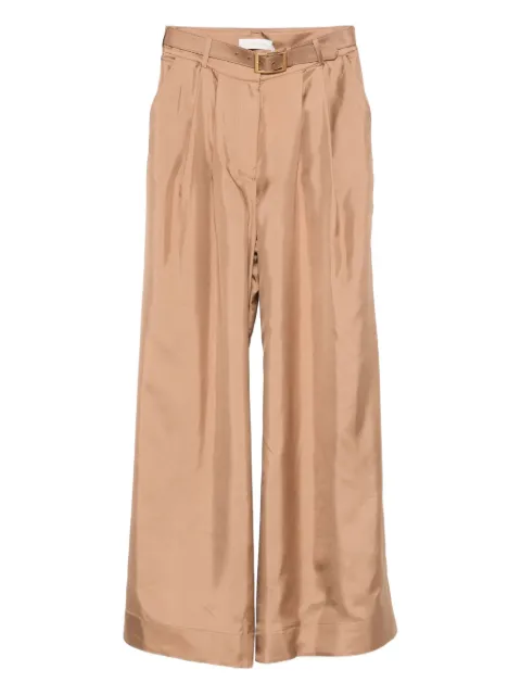 ZIMMERMANN pleated belted trousers Brown 1069PF25R
