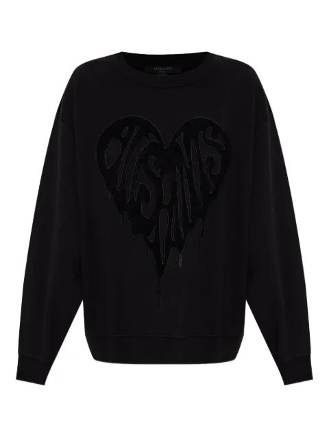 AllSaints heart-embellished sweatshirt Black TRIPW032JD