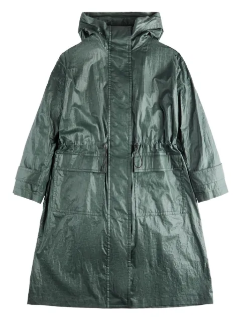 Fay drawstring-waist hooded parka Green NAW15503100WYT