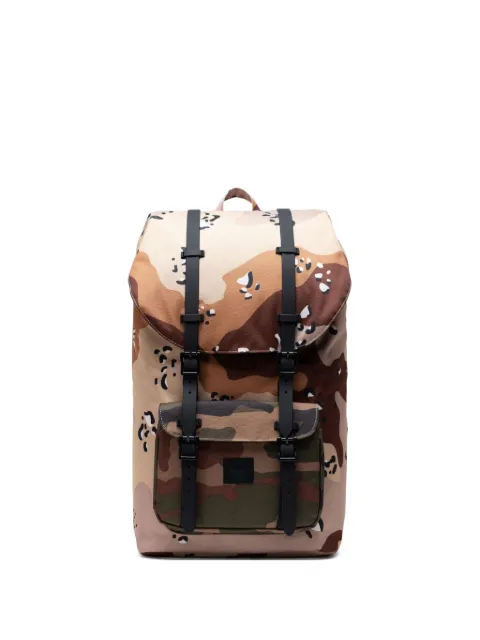 Herschel Supply Co. Little America camouflage buckle backpack Brown 10014