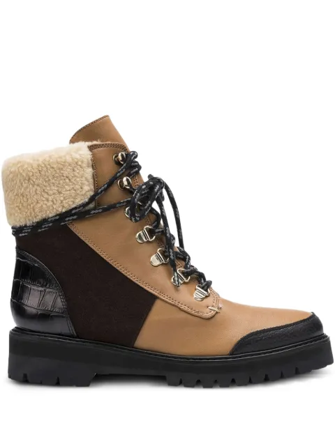 Flattered 40mm Selma lace-up combat boots Brown FLATTEOTSCOG6384