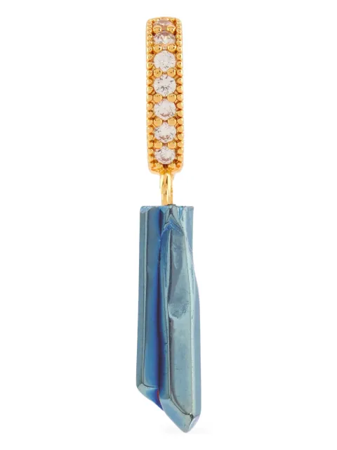 Crystal Haze Titanium pavé-connector pendant Gold CRYSTATORBLU4391