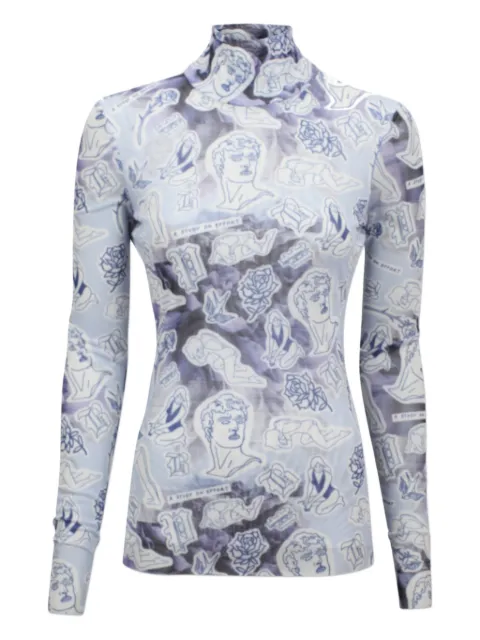 Baum Und Pferdgarten graphic-print turleneck top Blue BAUMUUSELIL7929