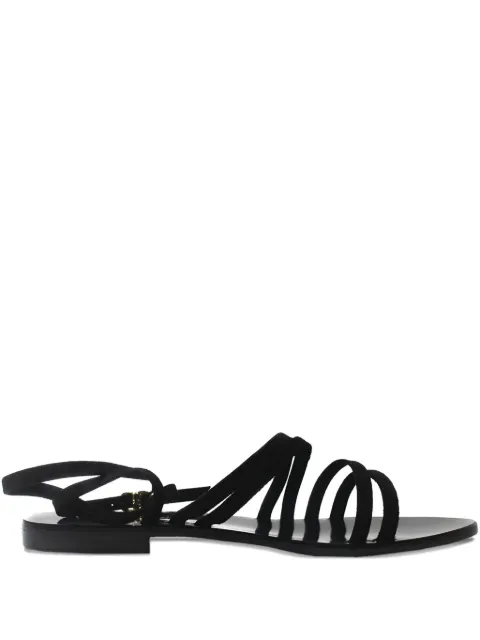 CAPRI POSITANO SANDALS strappy leather sandals Black CAPRIALSBLA3319