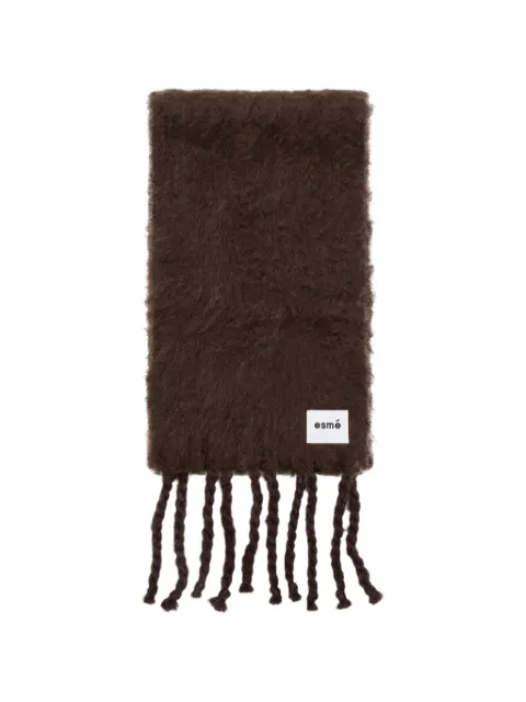 Esmé logo-patch scarf Brown EE2403