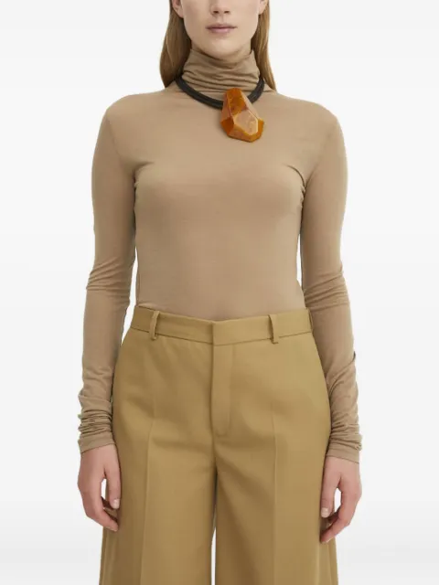 Rodebjer Kena turtleneck long-sleeve top Brown RODEBJTOPCAM3345