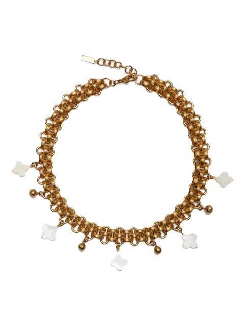 Labelled Jewellery Mia clover-embellished chain necklace Gold LABELLLARWHI1411