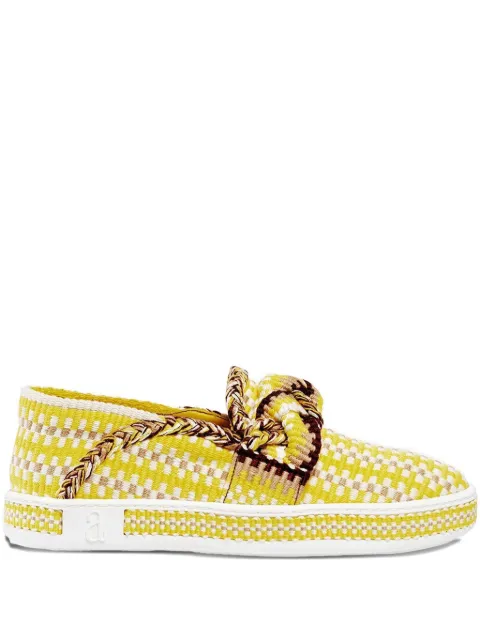 antolina checked braided-detail espadrilles Yellow ONYEL1303