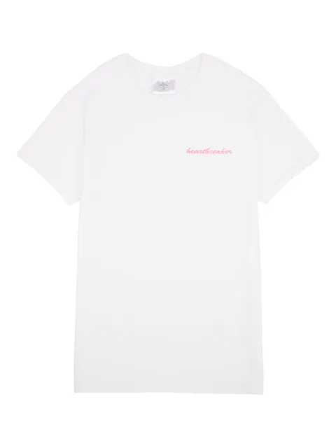Double Trouble Gang lettering-embellishment T-shirt White DTT017