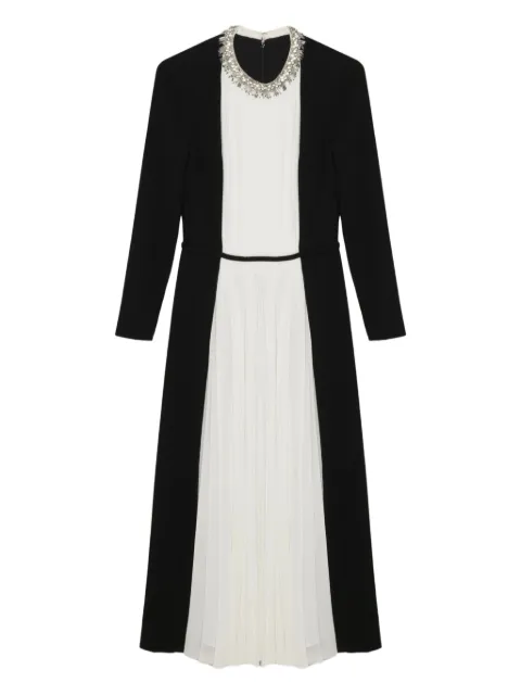 SIMKHAI embellished pleated midi day dress White 4251165CC