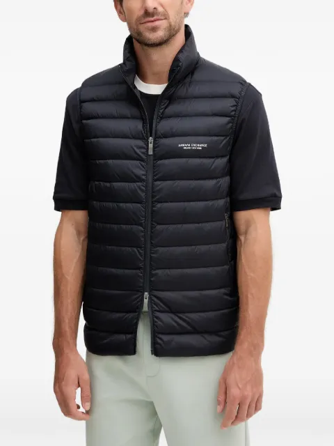 Armani Exchange zip-fastening quilted gilet Blue XM001576