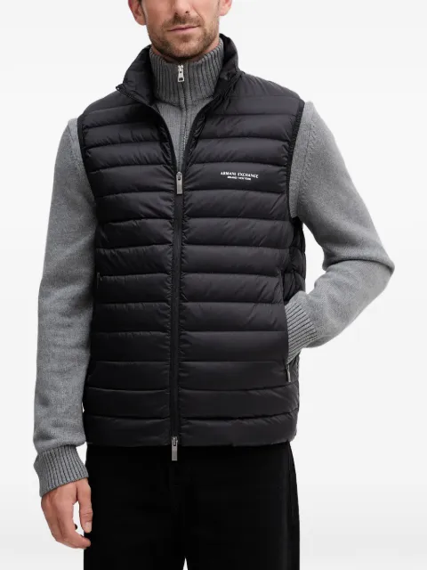 Armani Exchange zip-fastening quilted gilet Black XM001576