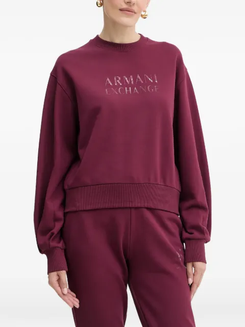 Armani Exchange logo crew neck top Red XW000747
