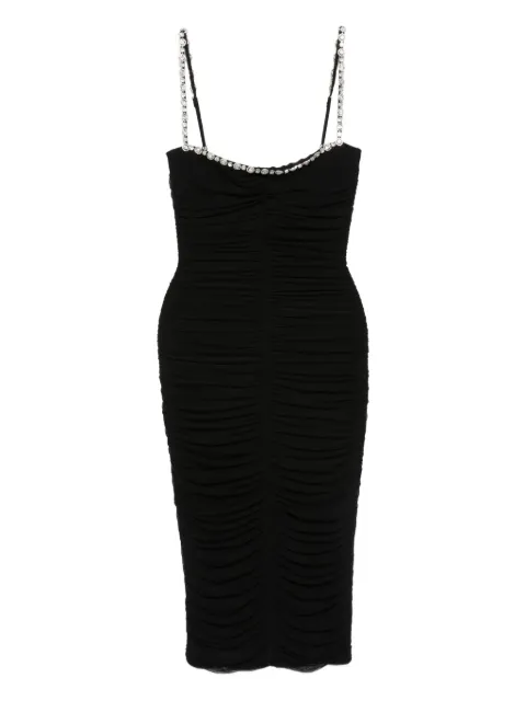 NISSA embellished ruched mini dress Black RS16202