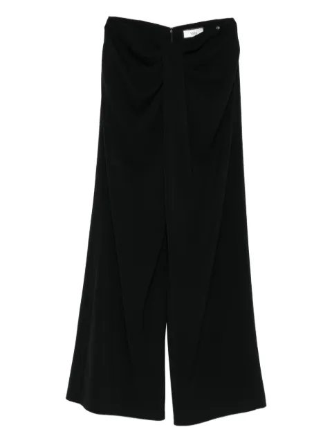 NISSA draped-front trousers Black P16133