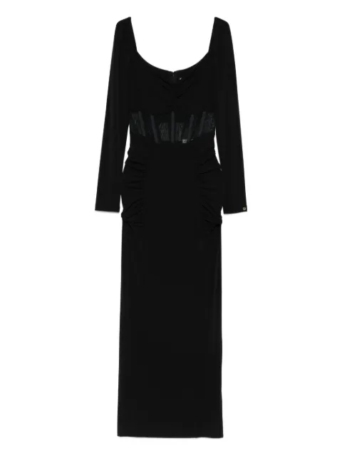 NISSA long-sleeve midi dress Black RS16072