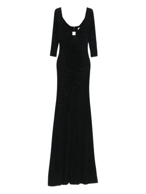 NISSA glittered maxi dress Black RS16152