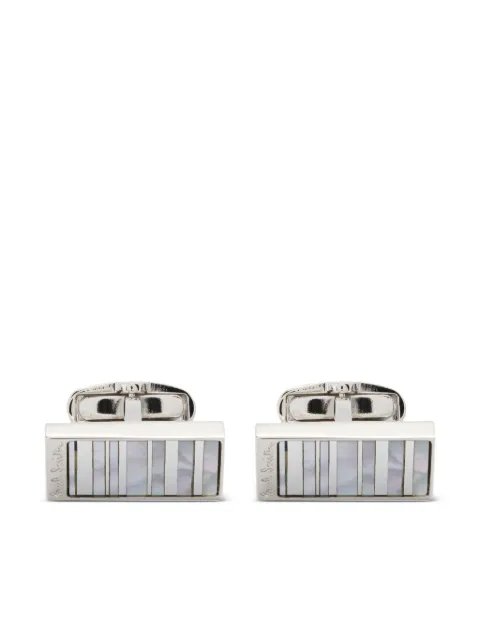 Paul Smith logo-engraved cufflinks Silver M1ACUFFTMOPS