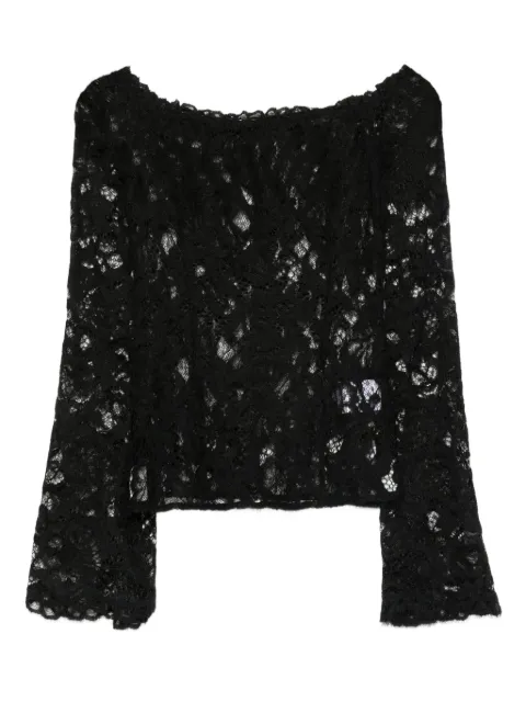 MANURÍ Nomi Lace off-shoulder top Black MRFW25BL9VIPL09
