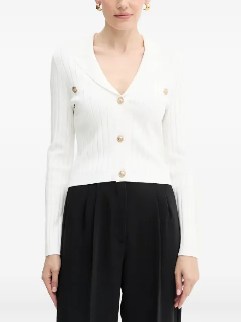 GUESS USA ribbed buttoned cardigan White W5YR11Z0130