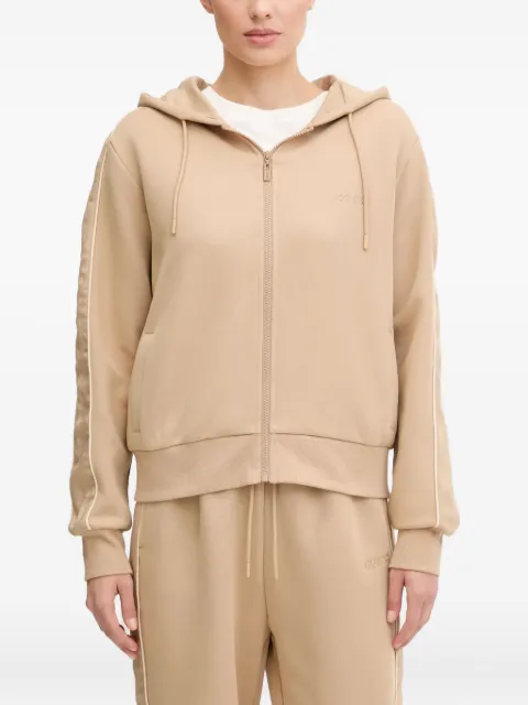 GUESS USA zip-up panelled hoodie Neutrals V5YQ00KB3P2