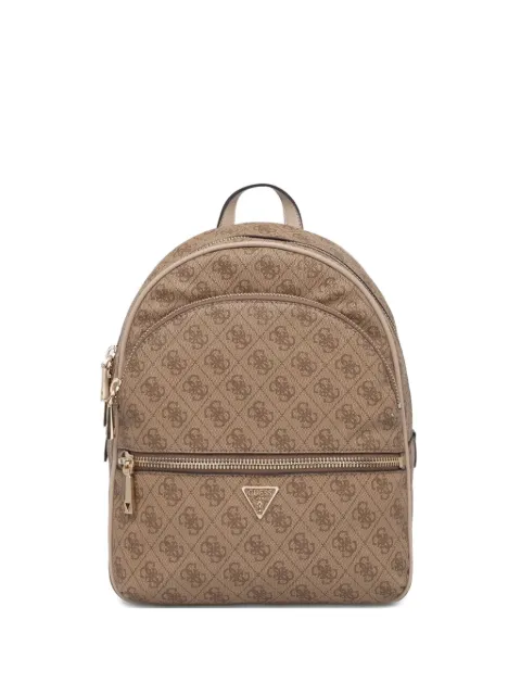 GUESS USA monogram-pattern zip-around backpack Brown HWSG7118330