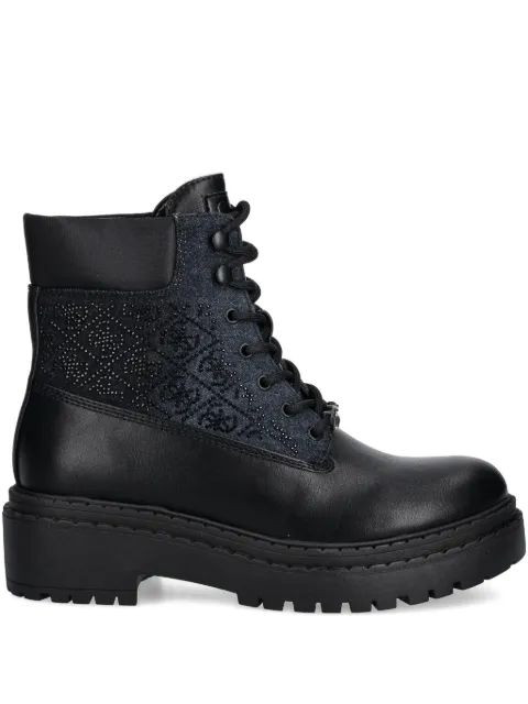 GUESS USA embellished lace-up boots Black FLTLDSDEN10