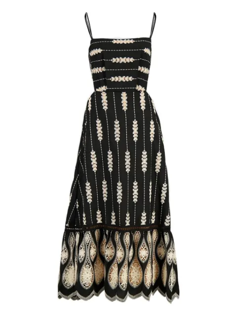 Johanna Ortiz Nostalgica midi dress Black PT03201