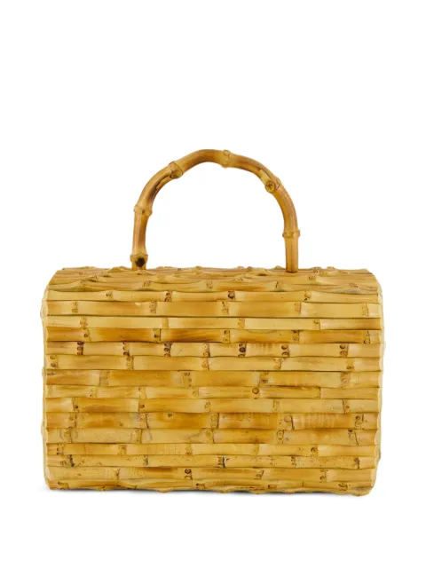 Glorinha Paranaguá Monica bamboo tote bag Neutrals BO502101