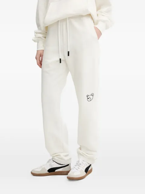 INBETWEENERS graphic-embroidered drawstring track pants White S5TWUAFP026