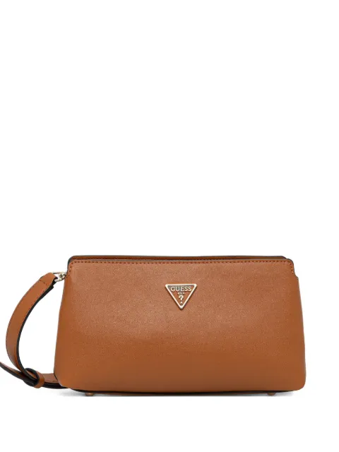GUESS USA logo-plaque satchel Brown HWNG9669120