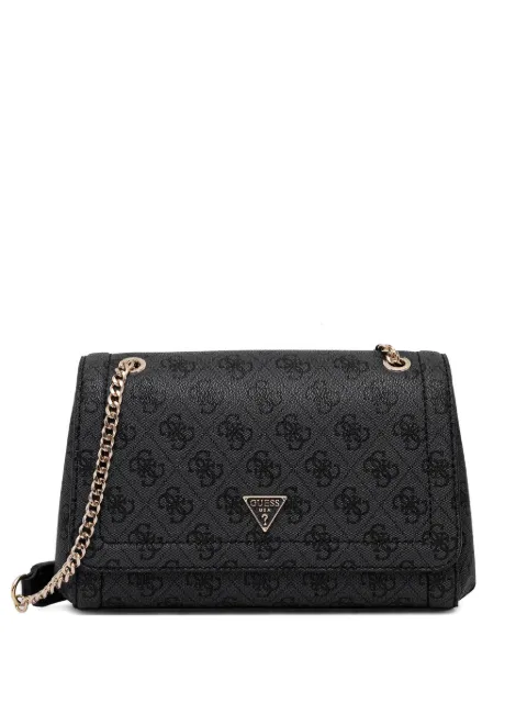 GUESS USA monogram-pattern satchel bag Black HWBG9672210
