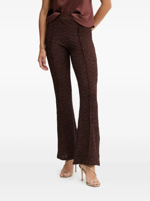 GUESS USA textured trousers Brown W5YB72KCYE2