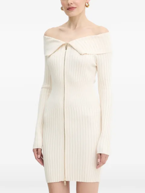 GUESS USA off-shoulder zip mini dress Neutrals W5YK28Z30I2