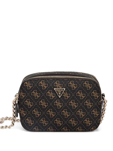 GUESS USA monogram chain cross body bag Brown HWQG9672140