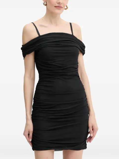 GUESS USA ruched off-shoulder dress Black W5YK21KCZC2