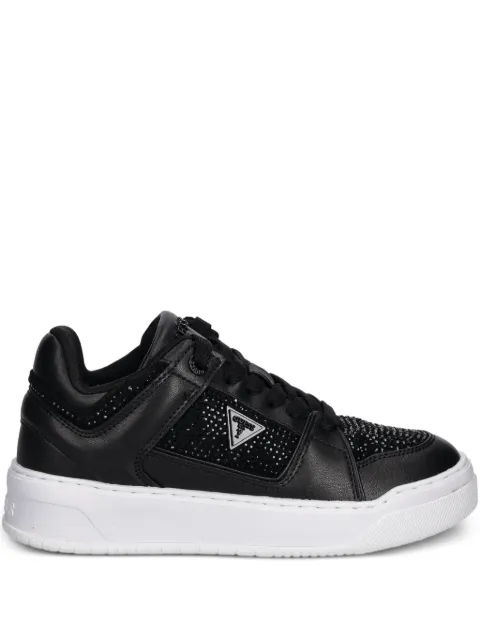 GUESS USA crystal-embellished trainers Black FLTDL2LEA12