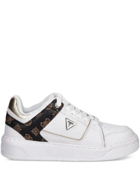 GUESS USA logo-plaque panelled sneakers White FLTDELFAL12
