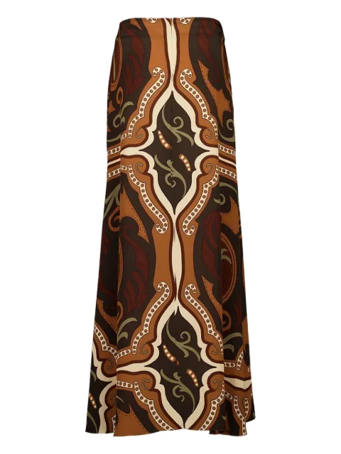 Johanna Ortiz Nuevos Territorios maxi skirt Brown PT03192