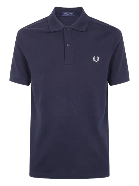 Fred Perry laurel wreath-embroidered polo shirt Blue FPM600055