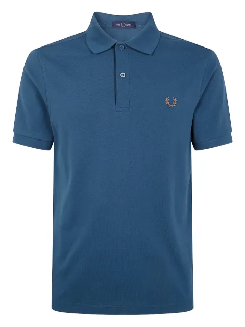 Fred Perry laurel wreath-embroidered polo shirt Blue FPM600055
