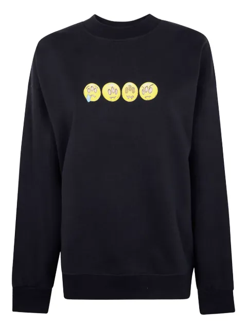 BARROW emoticon-print sweatshirt Black F5BWUASW083