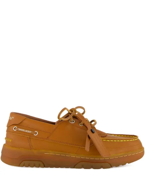 Off-White leather boat shoes Brown OMIY001F25LEA001606E